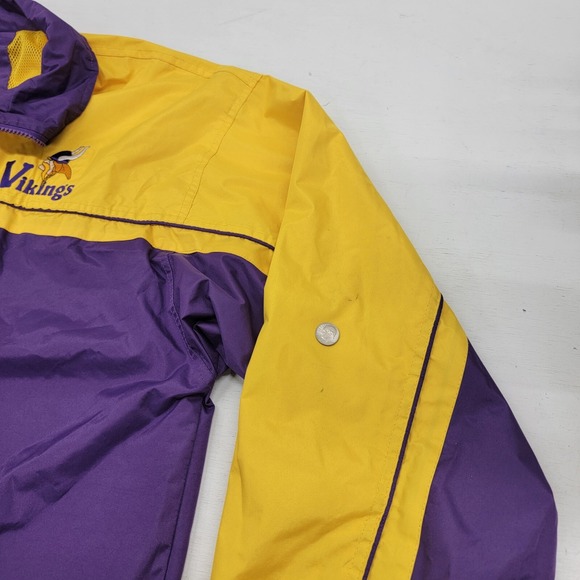 Vintage Kenpo Minnesota Vikings NFL Men's Purple Full-Zip Windbreaker Jacket 2XL - Picture 9 of 16